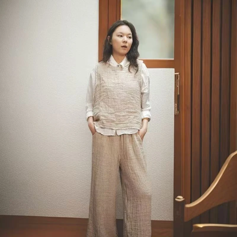 汉麻马甲女 常规通勤风马甲