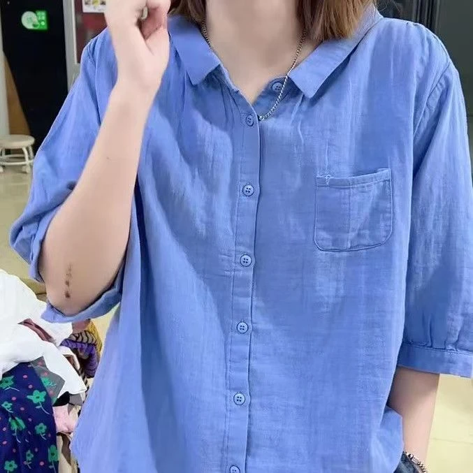 2025时尚百搭衬衣显瘦遮肉质感垂感设计休闲品质质感衬衫900
