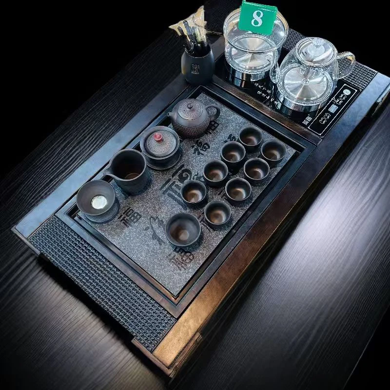 92x46cm实木茶盘茶具套装全自动快速炉紫砂功夫整套茶具套装家用