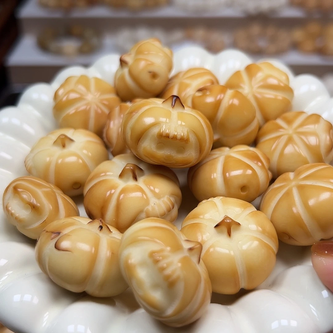 手串菩提根/象牙果瑕疵炭烤南瓜多妹4颗