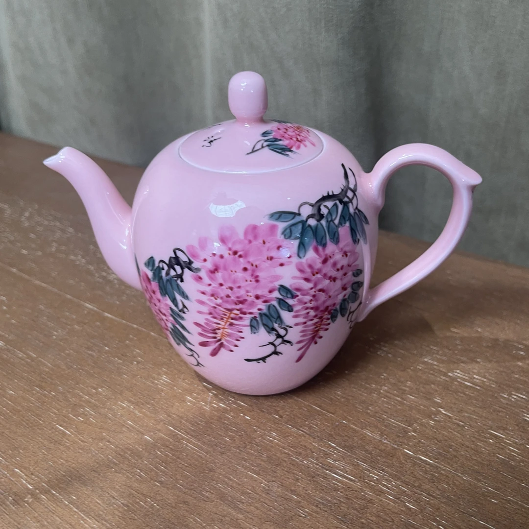 牡丹花粉彩泡茶壶功夫茶具