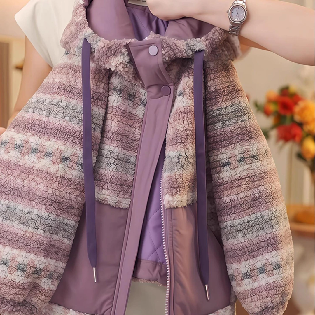 女大童外套2025新款今年流行爆款女童冬装儿童羊羔毛加绒冬季洋气