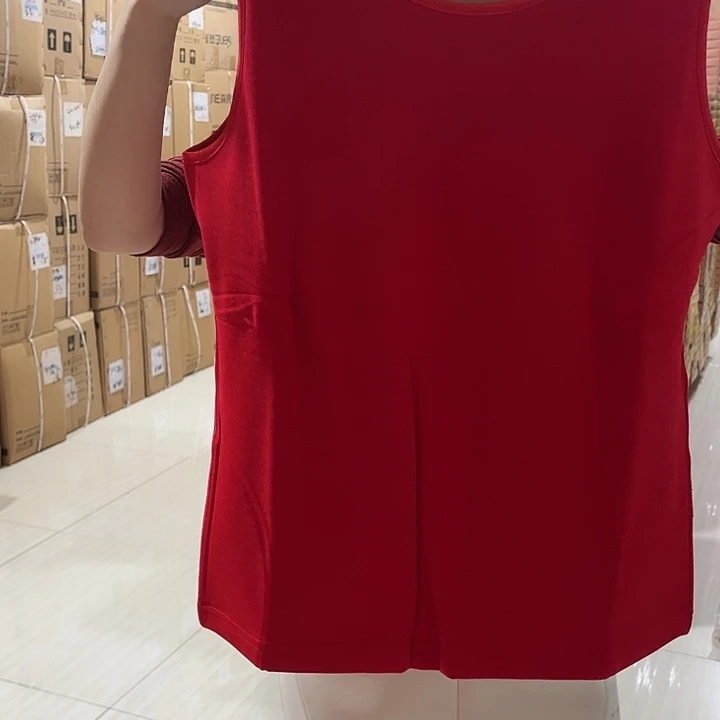 蚕丝保暖背心165款红色