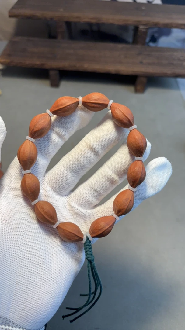 橄榄核十年老油核三面佛手串13×23尺寸