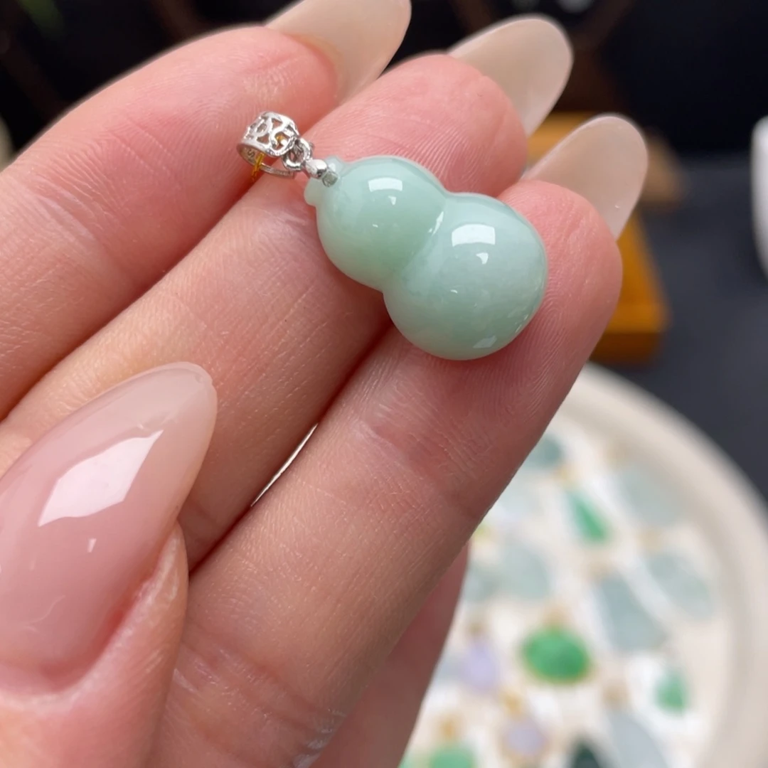 翡翠银S925镶嵌吊坠(不含链)