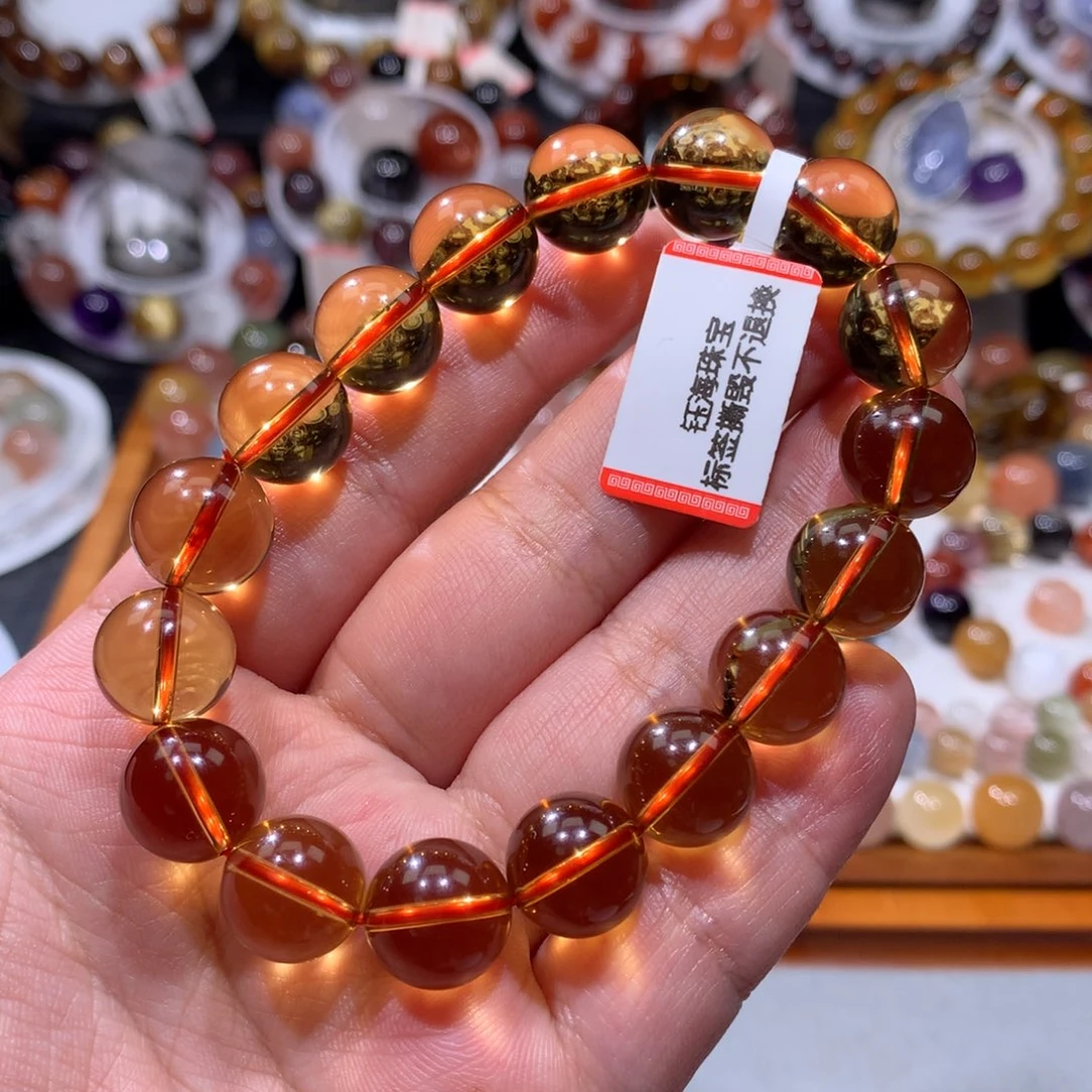 水晶手链未镶嵌金红黄水晶手链12