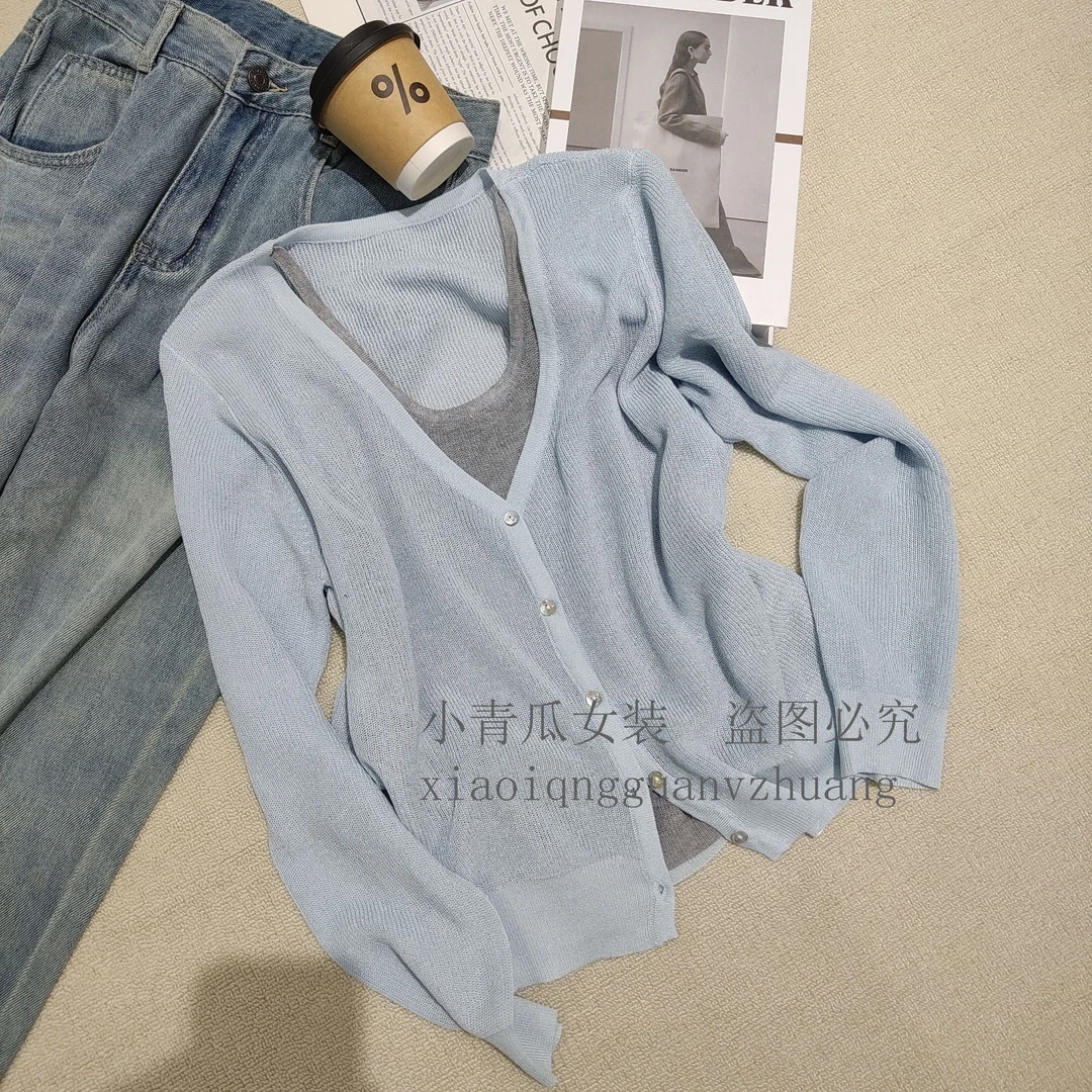 小清瓜女装严选气质极简千金清冷感贵系时尚针织衫NK295