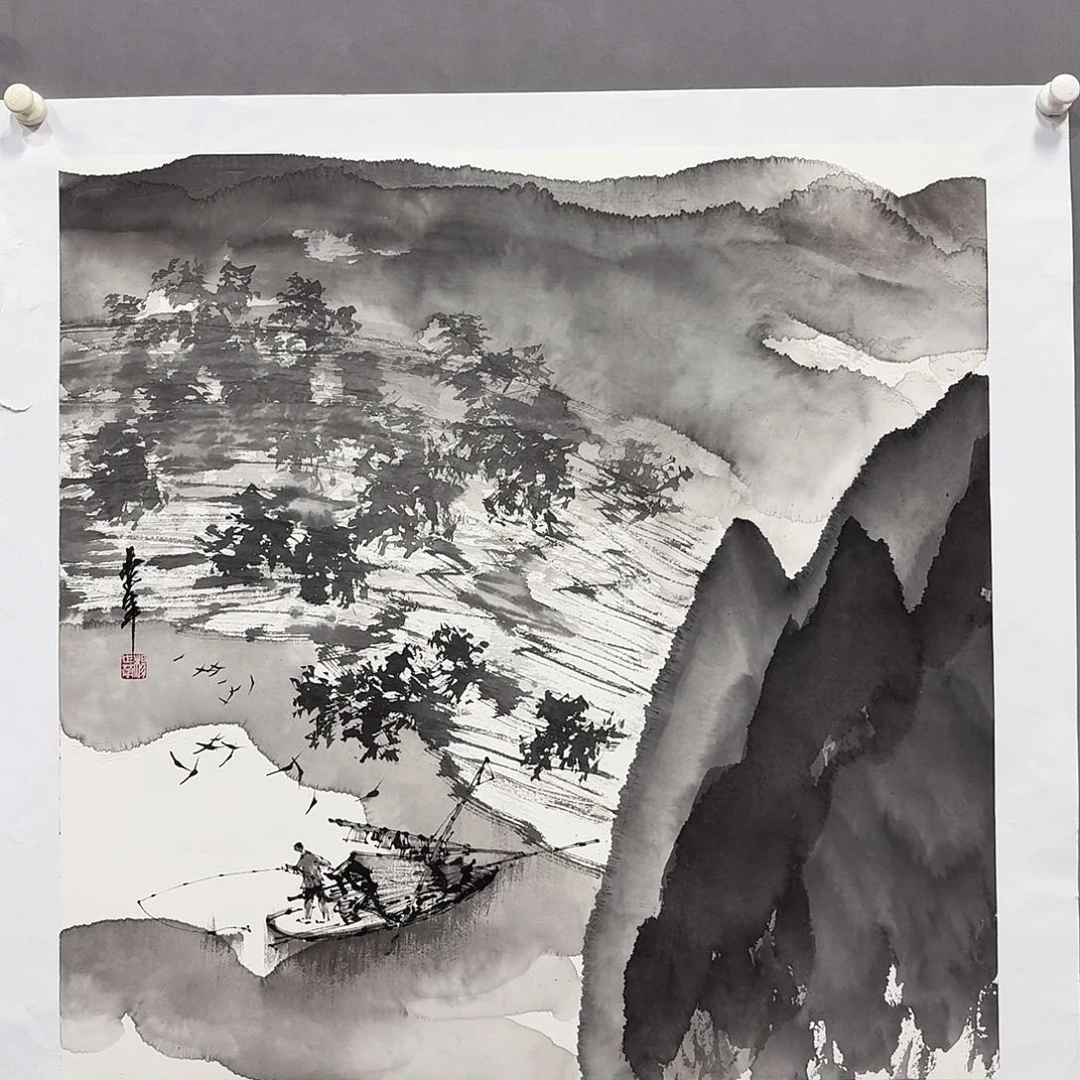 国画亲笔手绘放心去藏