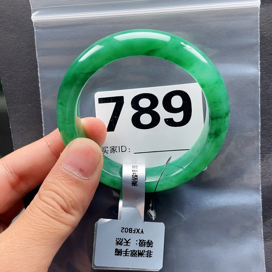 未镶嵌手镯石英质玉（非洲翠）5455圈口789