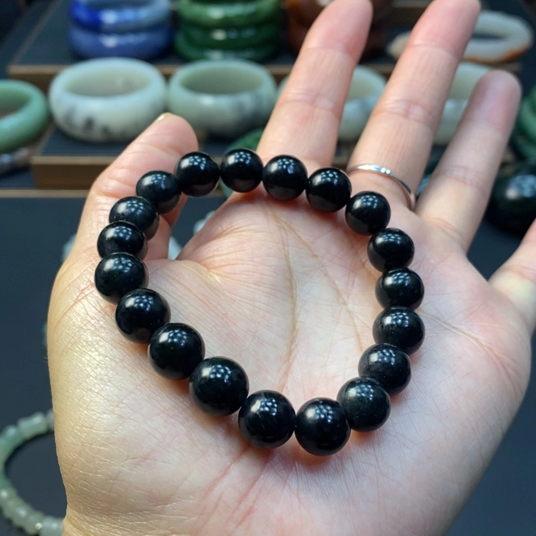 蛇纹石玉未镶嵌精品1.0手链