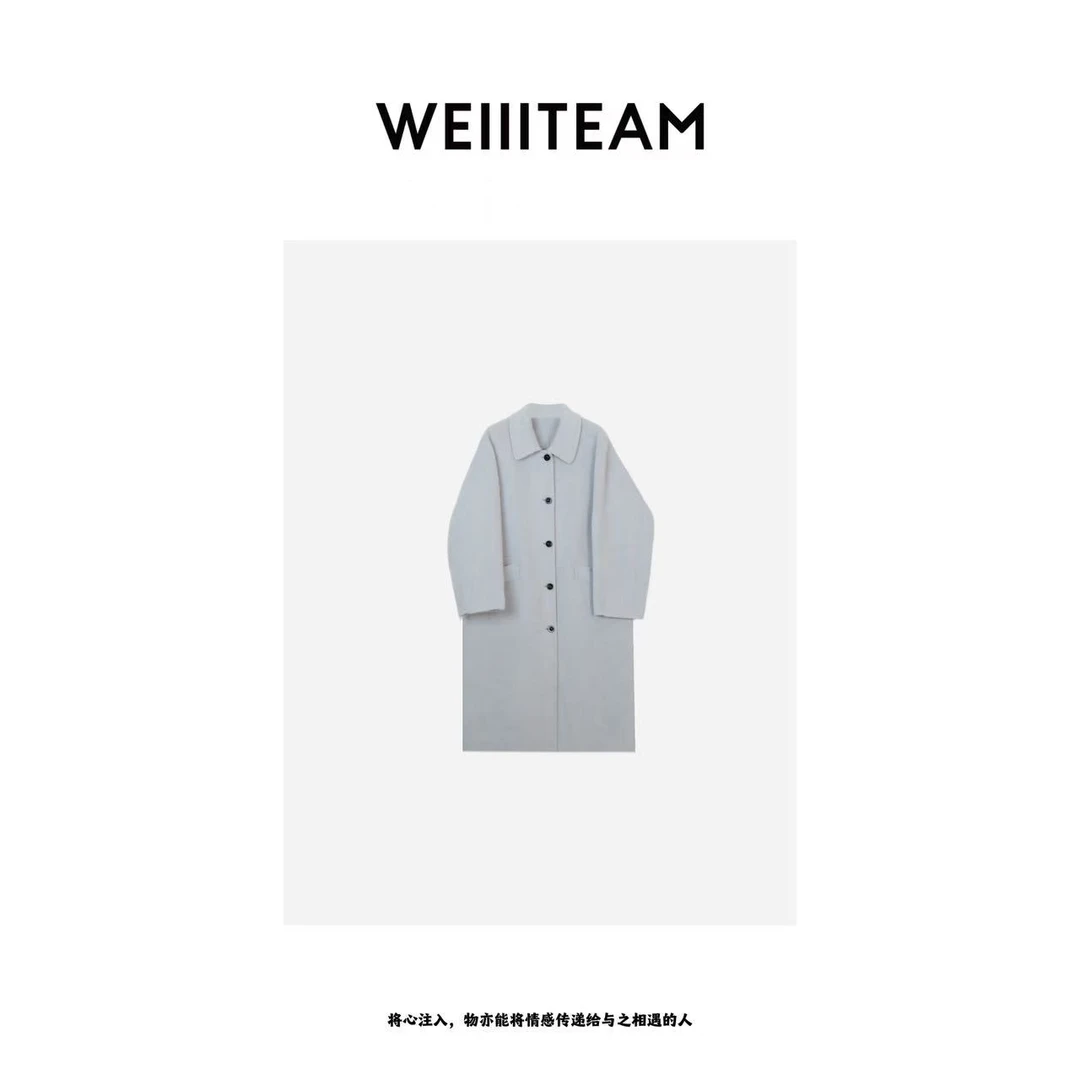 WEIIITEAM “雾中低语”翻领中长款大衣  55162