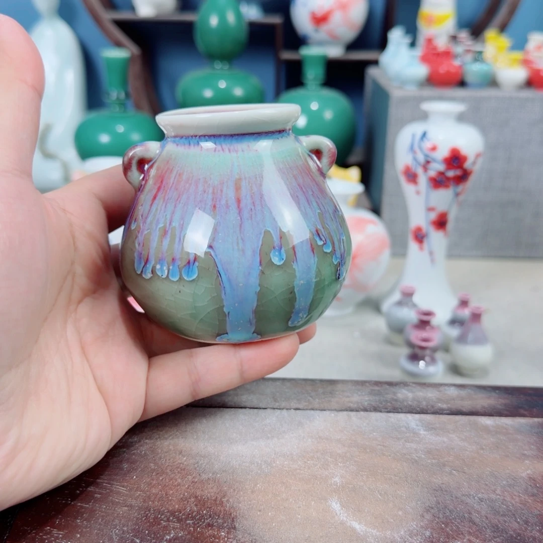 陶瓷手工小花器摆件