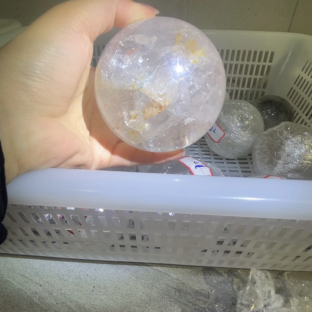 手链未镶嵌水晶黄胶花水晶球