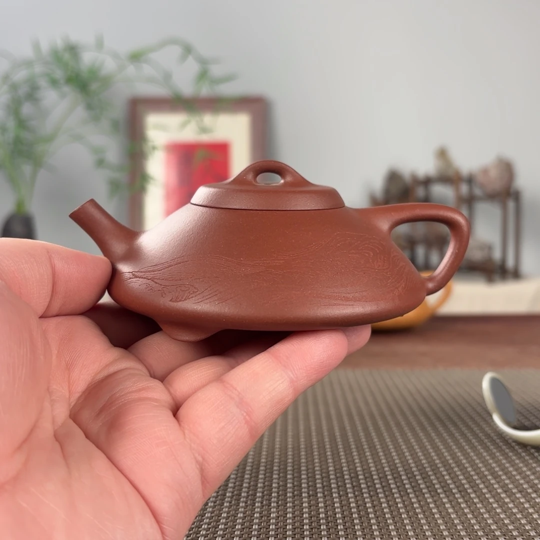 大***猪茶壶紫砂微瑕黄龙山原矿紫砂壶
