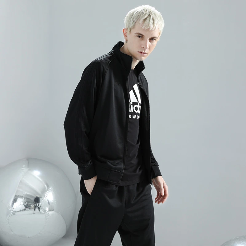 【阿迪官方正品1】阿迪达斯黑武士春秋运动针织夹克外套TR30JR-BB