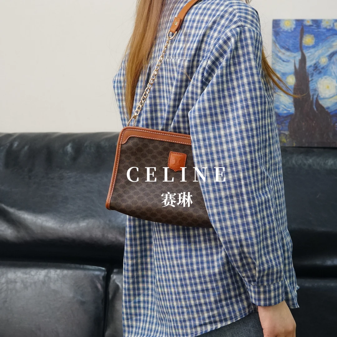 95新 Celine/思琳 老花单肩包/HD01411544/1544