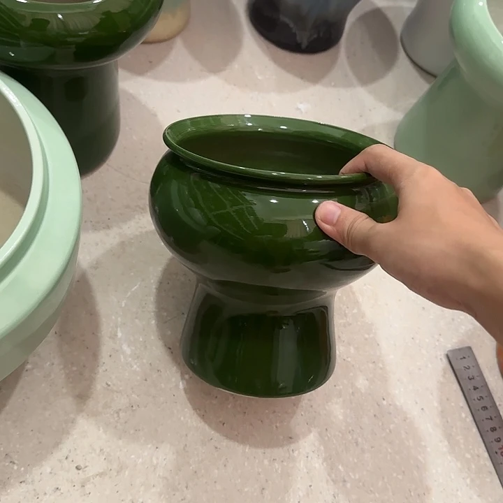 白泥花盆微瑕无孔