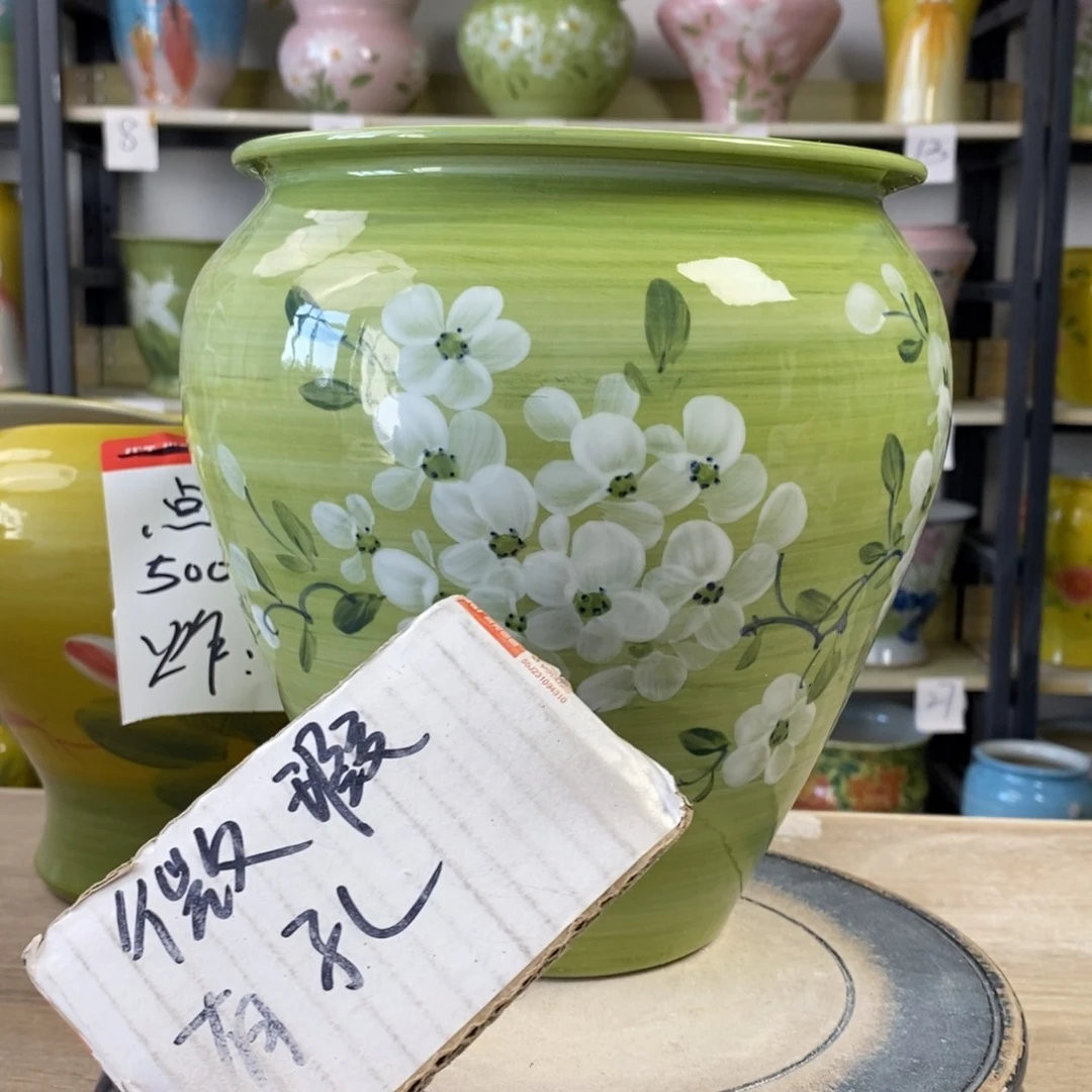 景德镇手工手绘陶瓷花盆