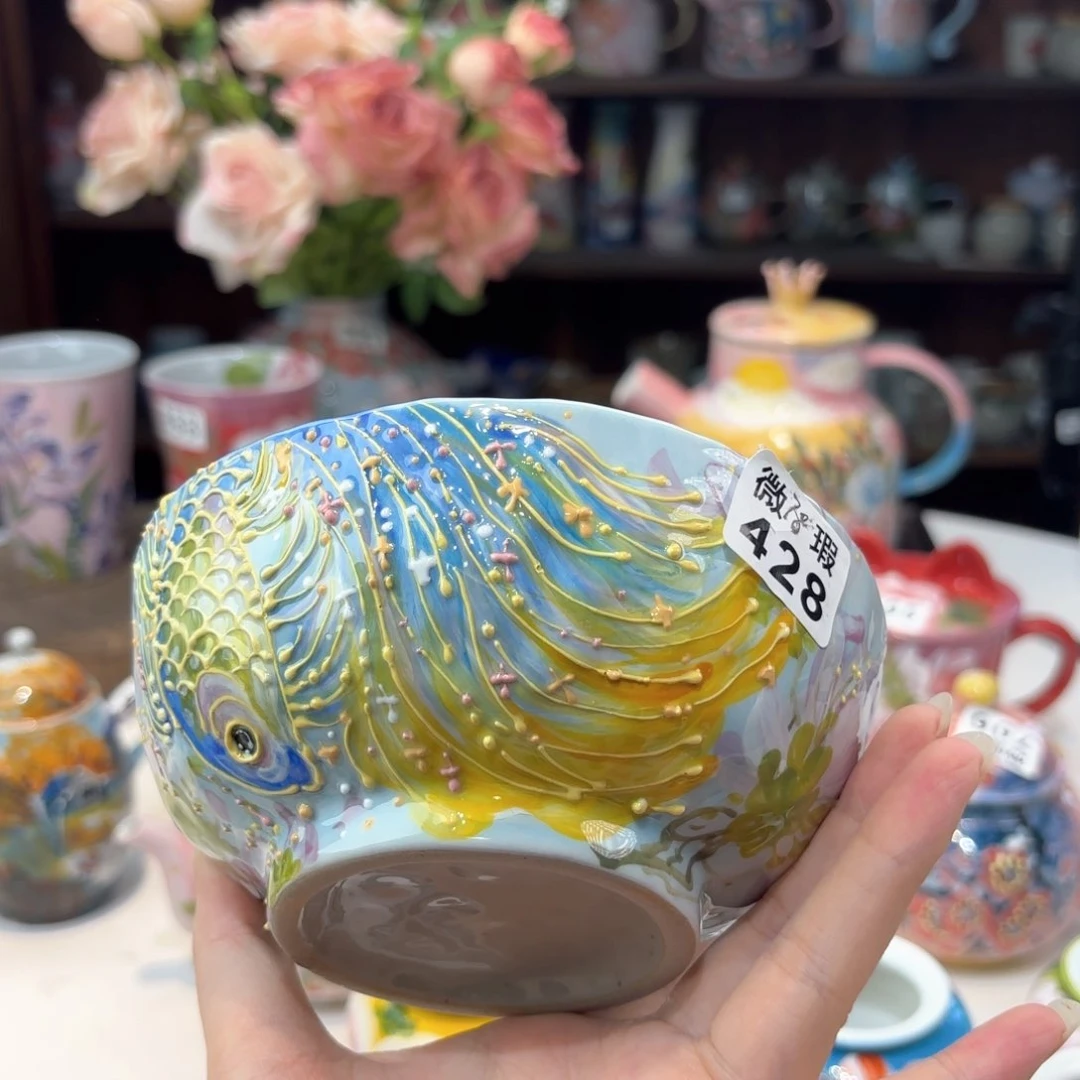 景德镇手绘高温釉下彩陶瓷茶具