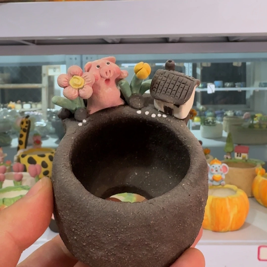 厂家直销手工花盆摆件