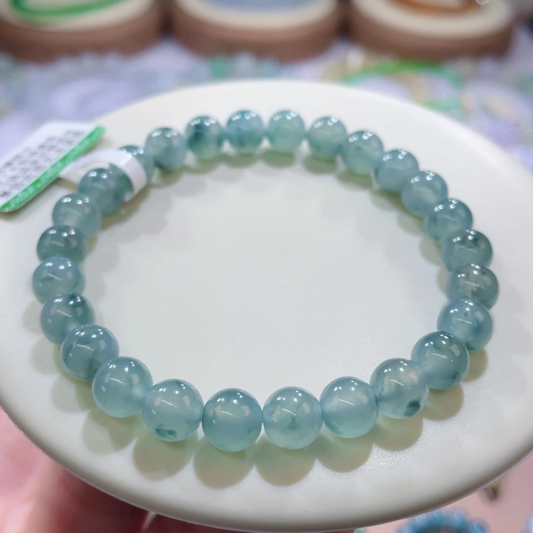 未镶嵌手链翡翠蓝底蓝花卡7