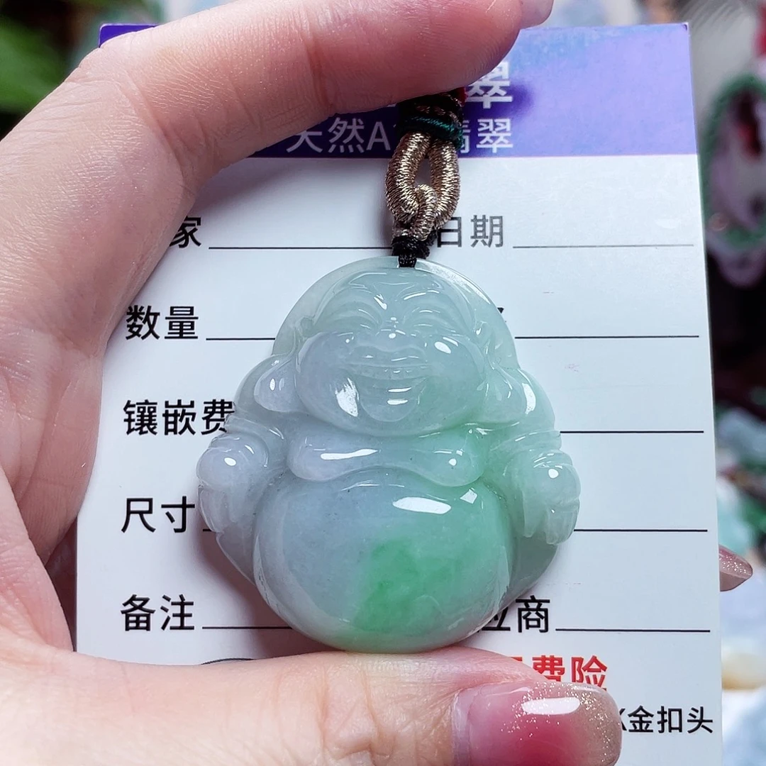 翡翠未镶嵌颈饰佛公18