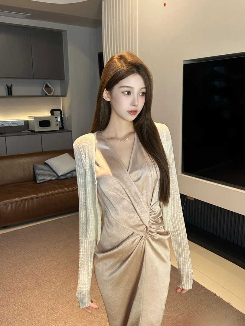 Breezy Z【湖泊松林】春夏防晒针织开衫V领休闲百搭针织衫 BZ4LBS15