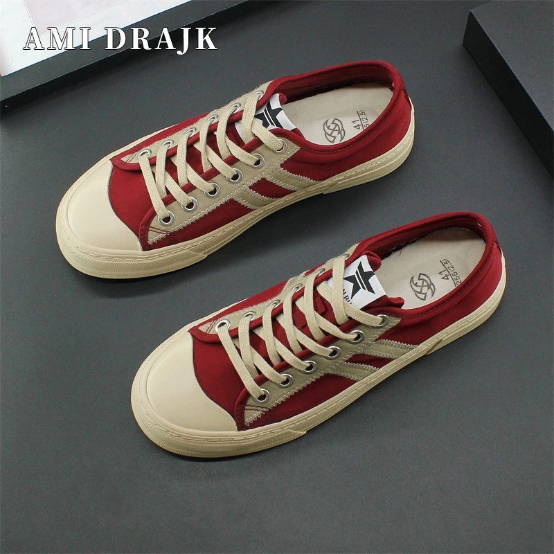 AMI DRAJK秋冬新款布鞋25男鞋百搭休闲鞋子男士软底潮鞋百搭板鞋