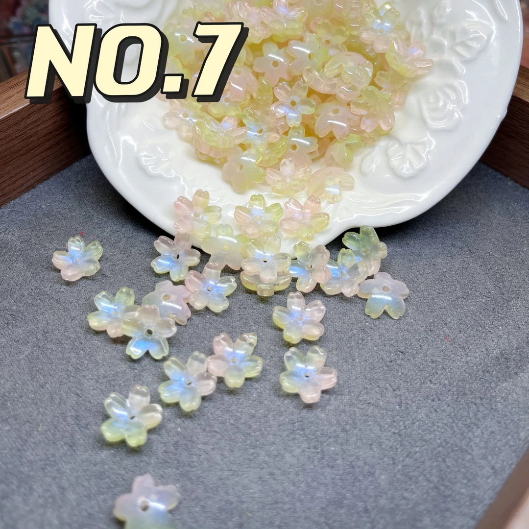 定制小樱花琉璃配件DIY手链项链手工制作串珠配饰