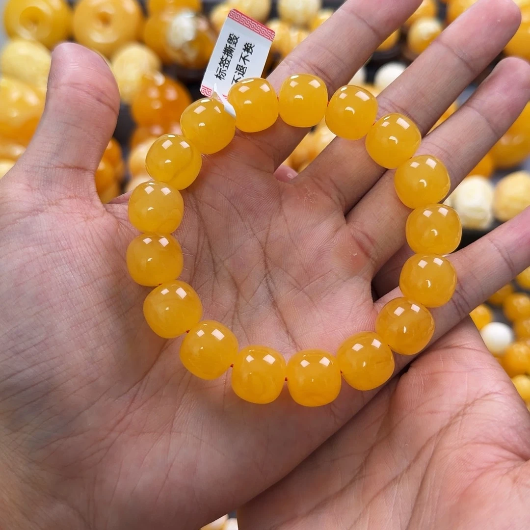 琥珀未镶嵌珠宝奇石14mm同料