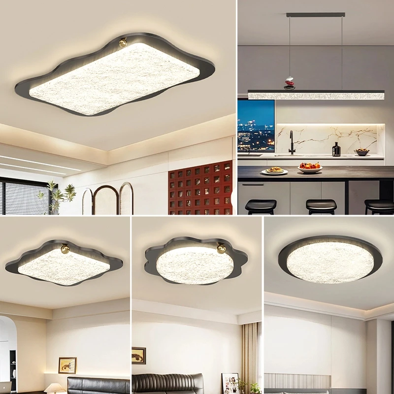 极简客厅灯轻奢金箔吸顶灯简约现代大气创意高端护眼氛围感卧室灯