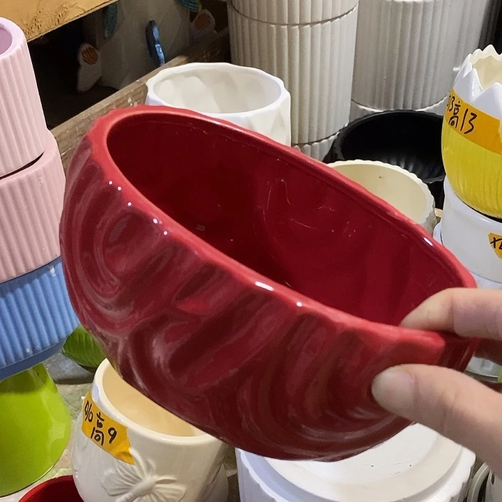 陶摆件陶盆有孔 瑕疵介意勿拍