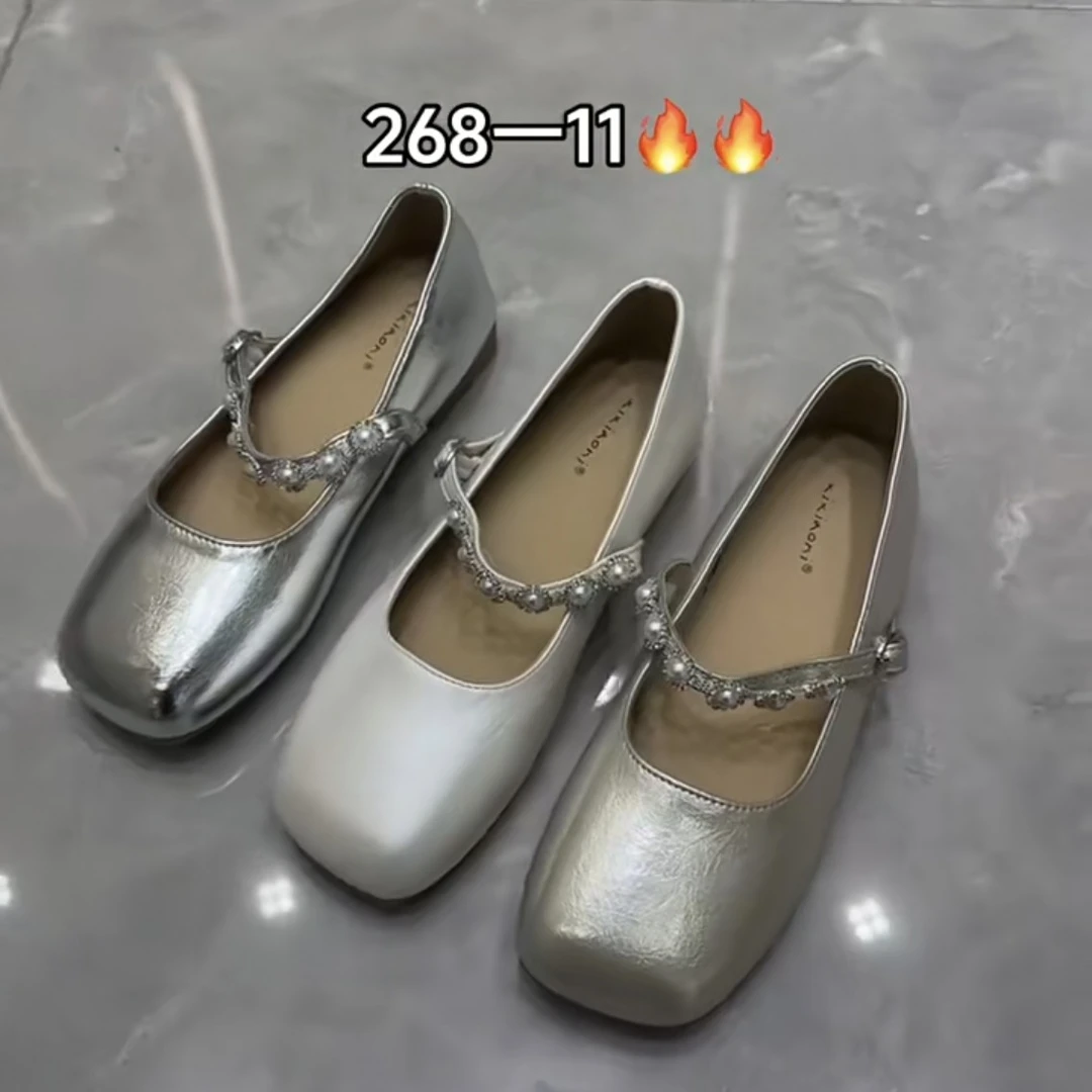 诗涵家 平底方头玛丽珍单鞋268-11