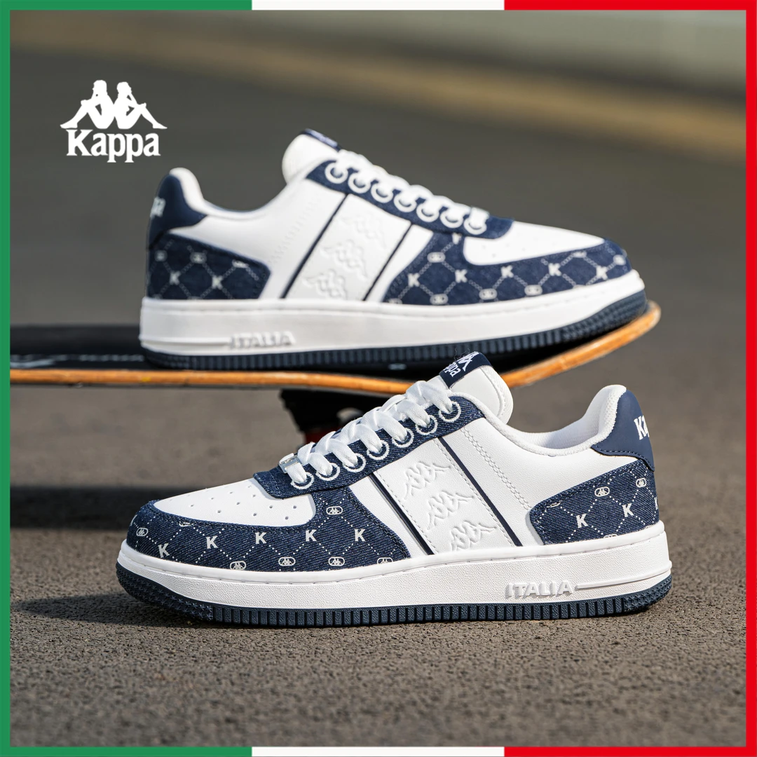 Kappa/卡帕简约时尚板鞋背靠背冬季复古印花百搭舒适男女鞋06CJ