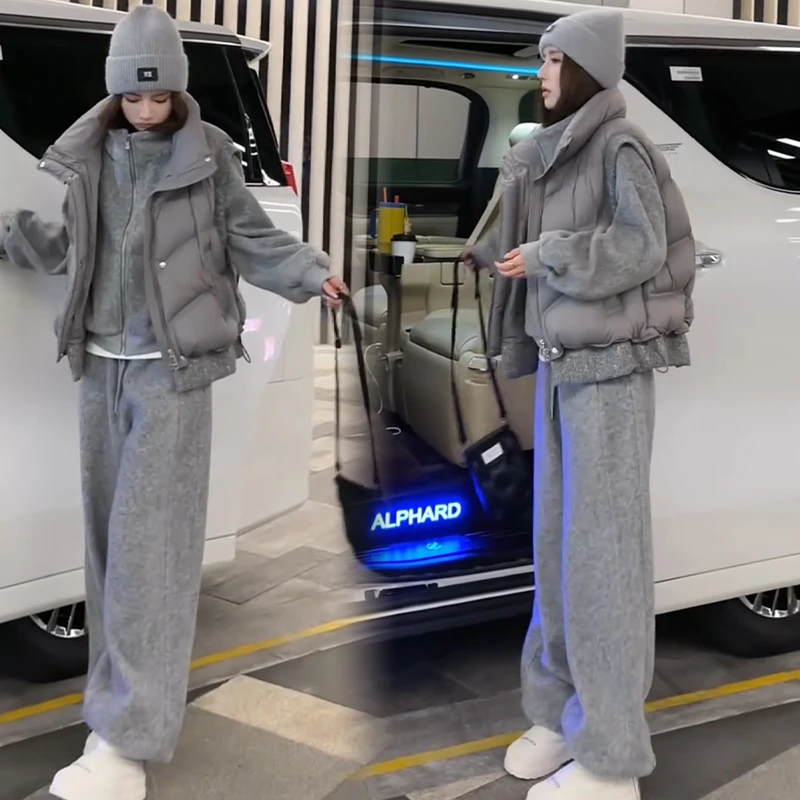 2025秋冬新款时尚显瘦气质网红高档套装女高级百搭宽松大码三件套