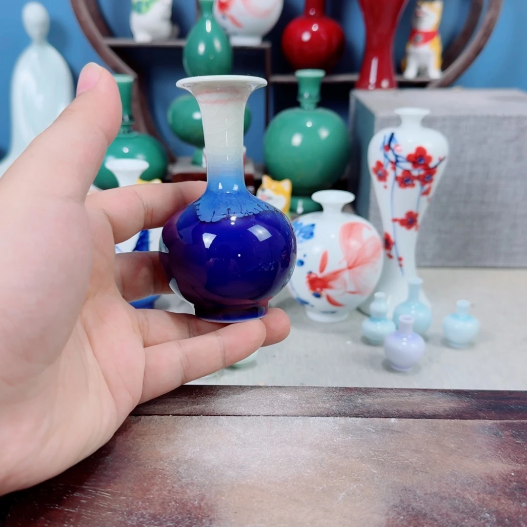 陶瓷手工小花器摆件
