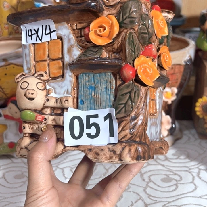 陶瓷多肉花盆满15包邮