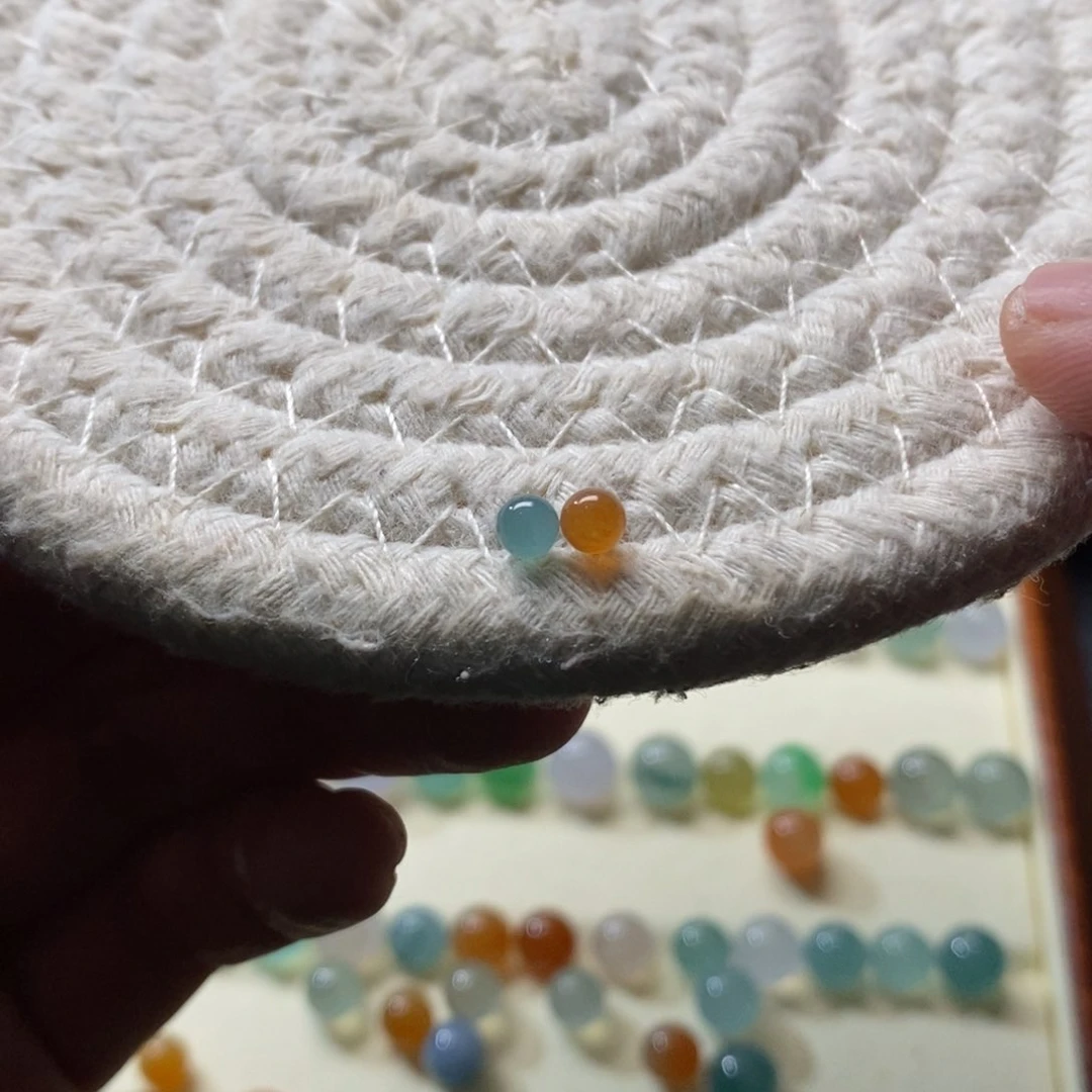 散珠翡翠3.8  3.9天然翡翠A货散珠