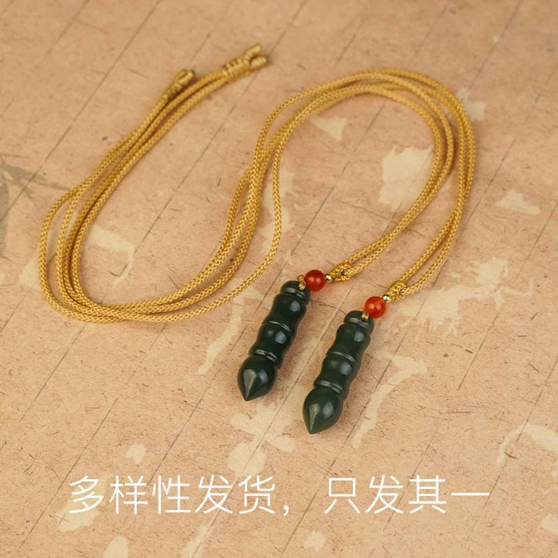 【香掌柜】和田玉塔青文昌S笔吊坠（多样性发货，发一件）