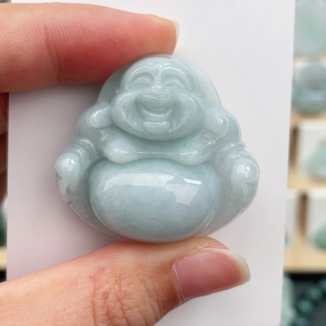 翡翠未镶嵌颈饰佛公（包容心）