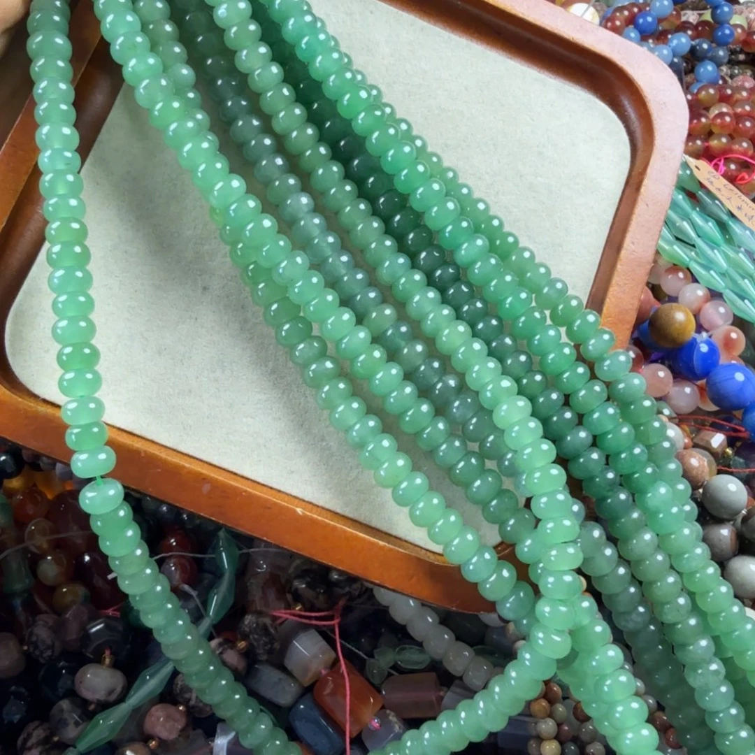 查罗石合金珠宝半成品卡5*8东陵算珠一条