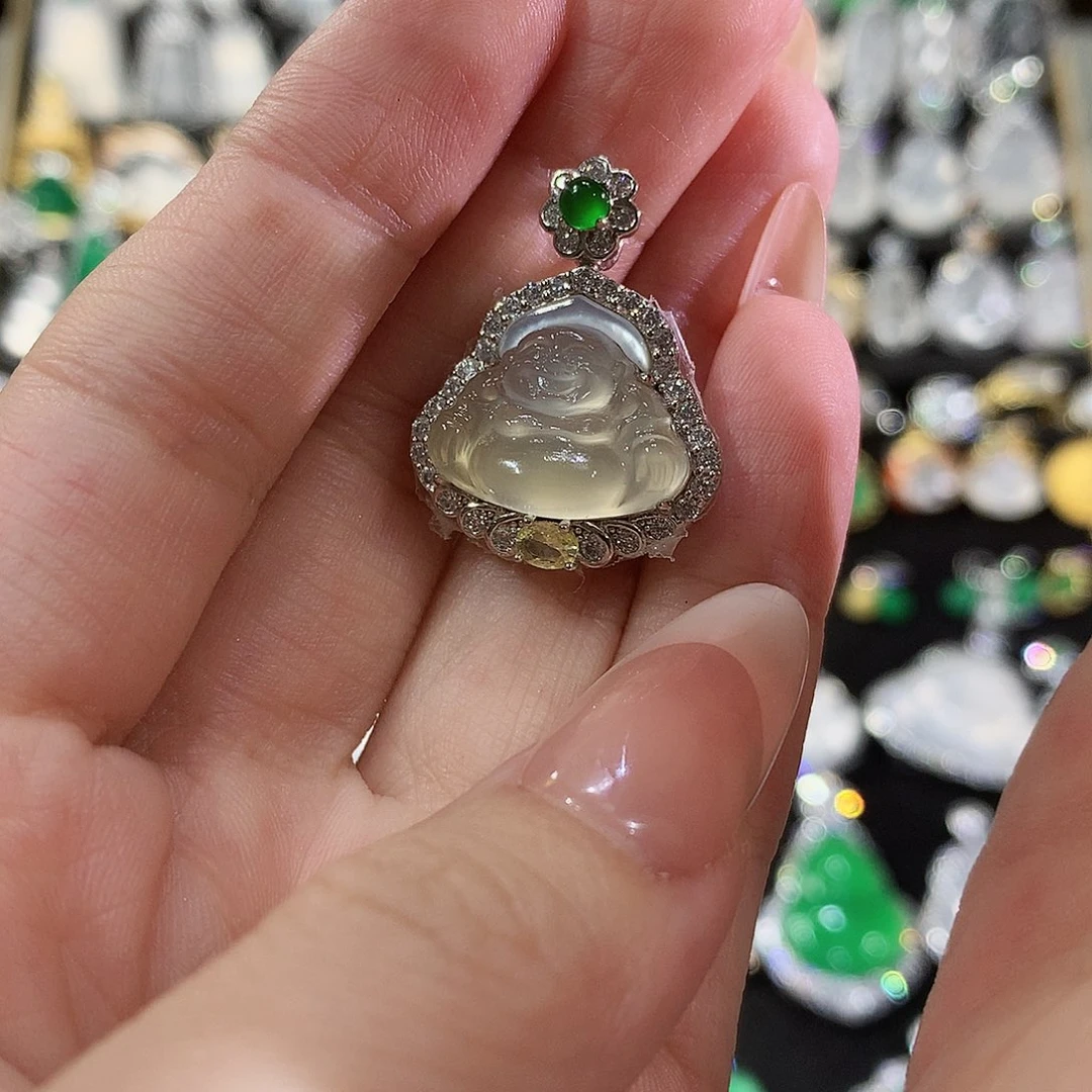 玛瑙/玉髓颈饰银S925镶嵌