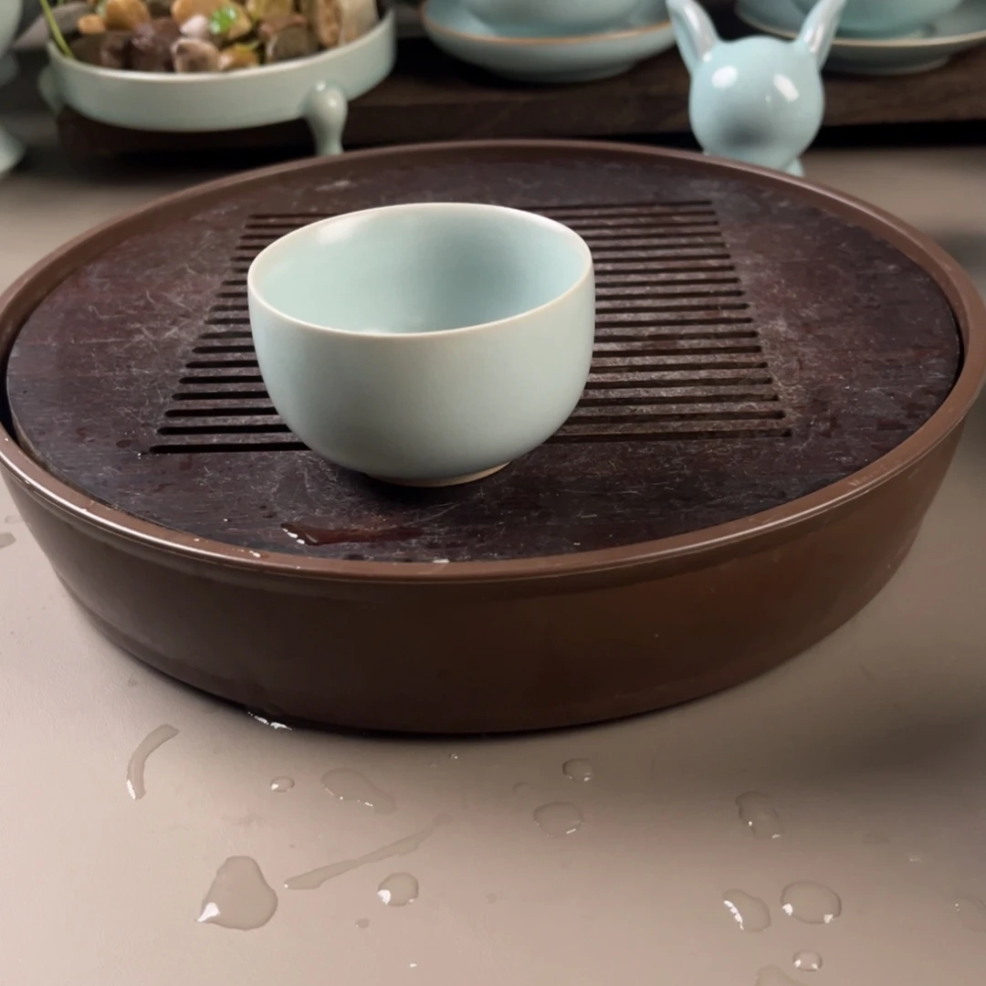 仿古釉水罗汉杯小容量