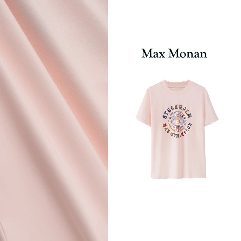 【Max Monan】慕斯 新款品牌设计莫代尔印花字母短袖T恤MM24SS001