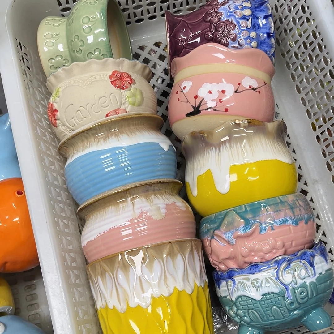 陶瓷花盆特价上新口8-10厘米