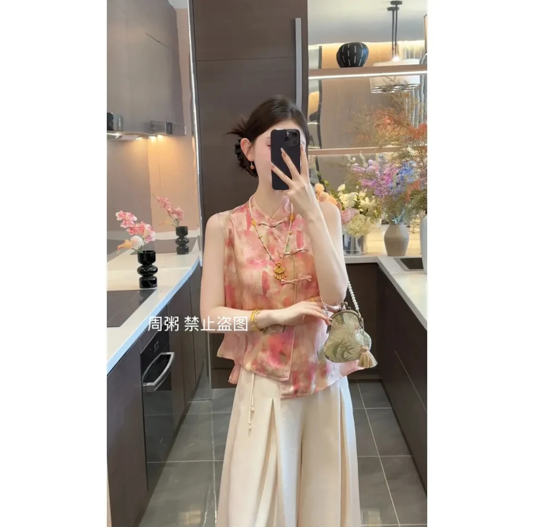 周粥铭顺-【云汐 】夏季复古高级感温婉上衣JJX5SY3559  JJX5SY3429