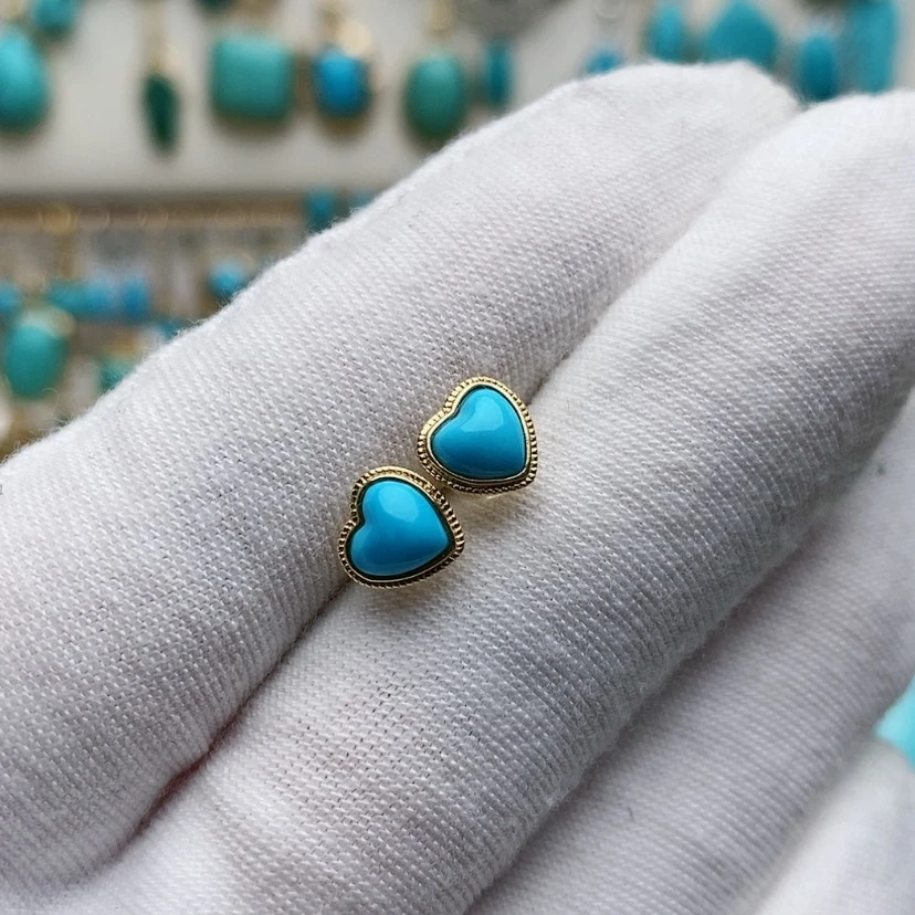 【闪购商品】绿松石配饰18K金镶嵌冷*力