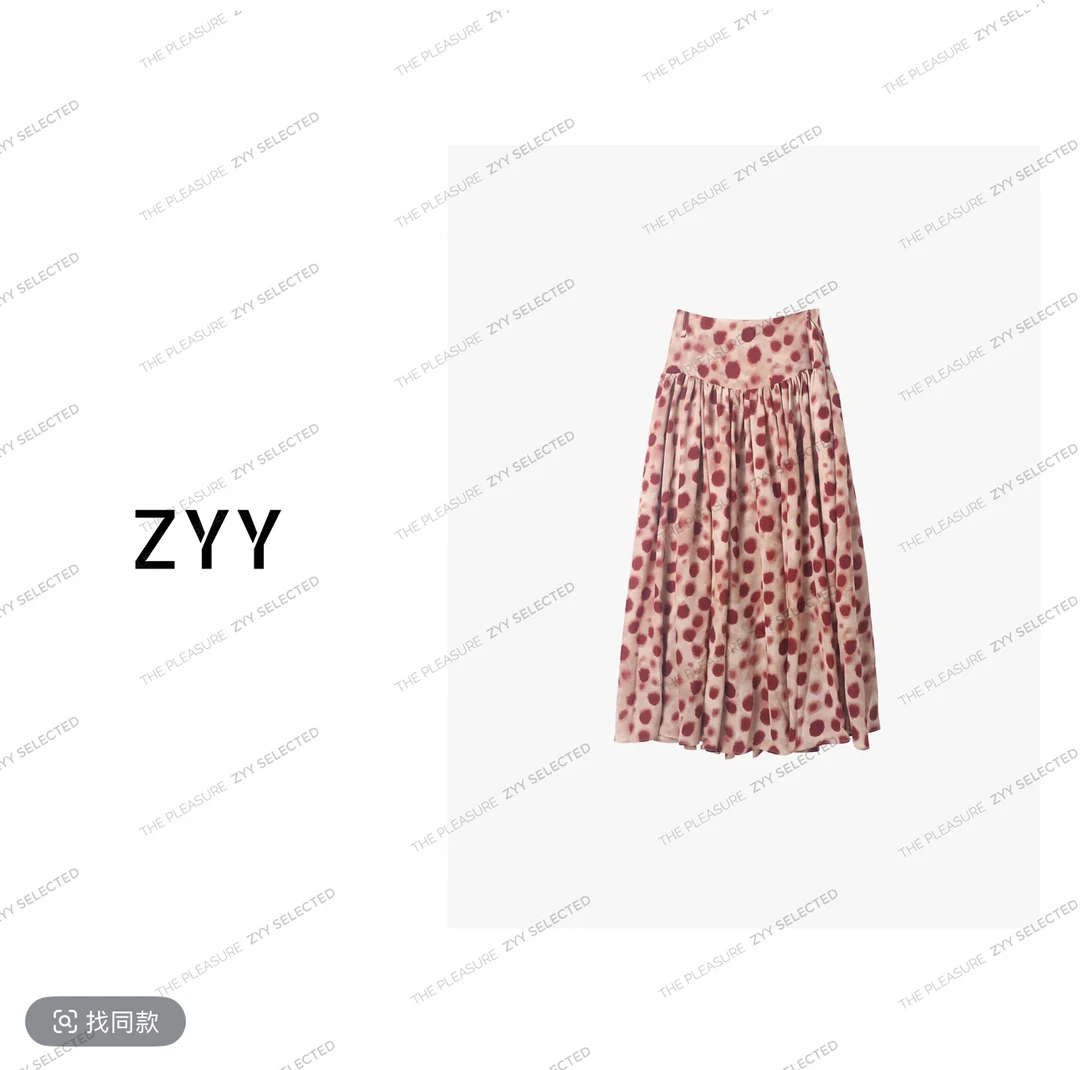 ZYY铭顺【假日波点】2025/S新品轻奢印花波点半身女X25XBSQD01695