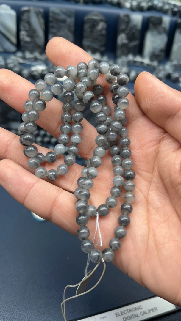 和田玉青花卡6项链