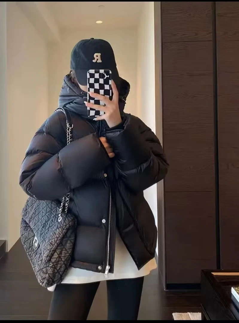 面包服龟背款羽绒服时尚百搭款